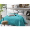 Obojstranný prehoz na posteľ Bueno - tyrkysový & svetlo sivý 200x220 cm
