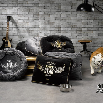 Pelech pre psa LOVE STORY LUXURIOUS - šedý 60x45 cm