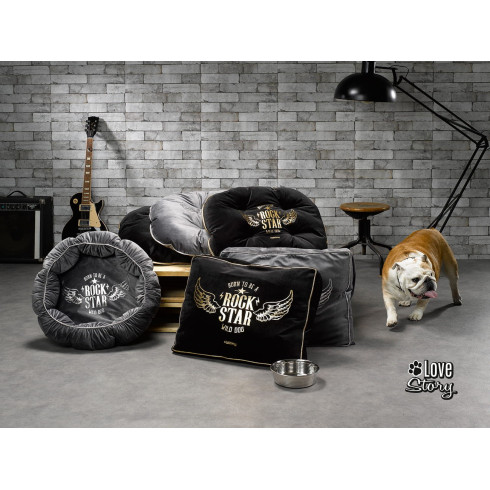 Pelech pre psa LOVE STORY LUXURIOUS - šedý 60x45 cm