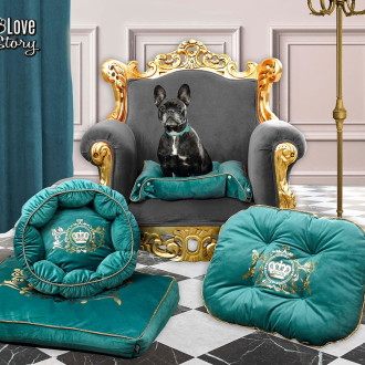 Pelech pre psa LOVE STORY LUXURIOUS - zelený 48 cm