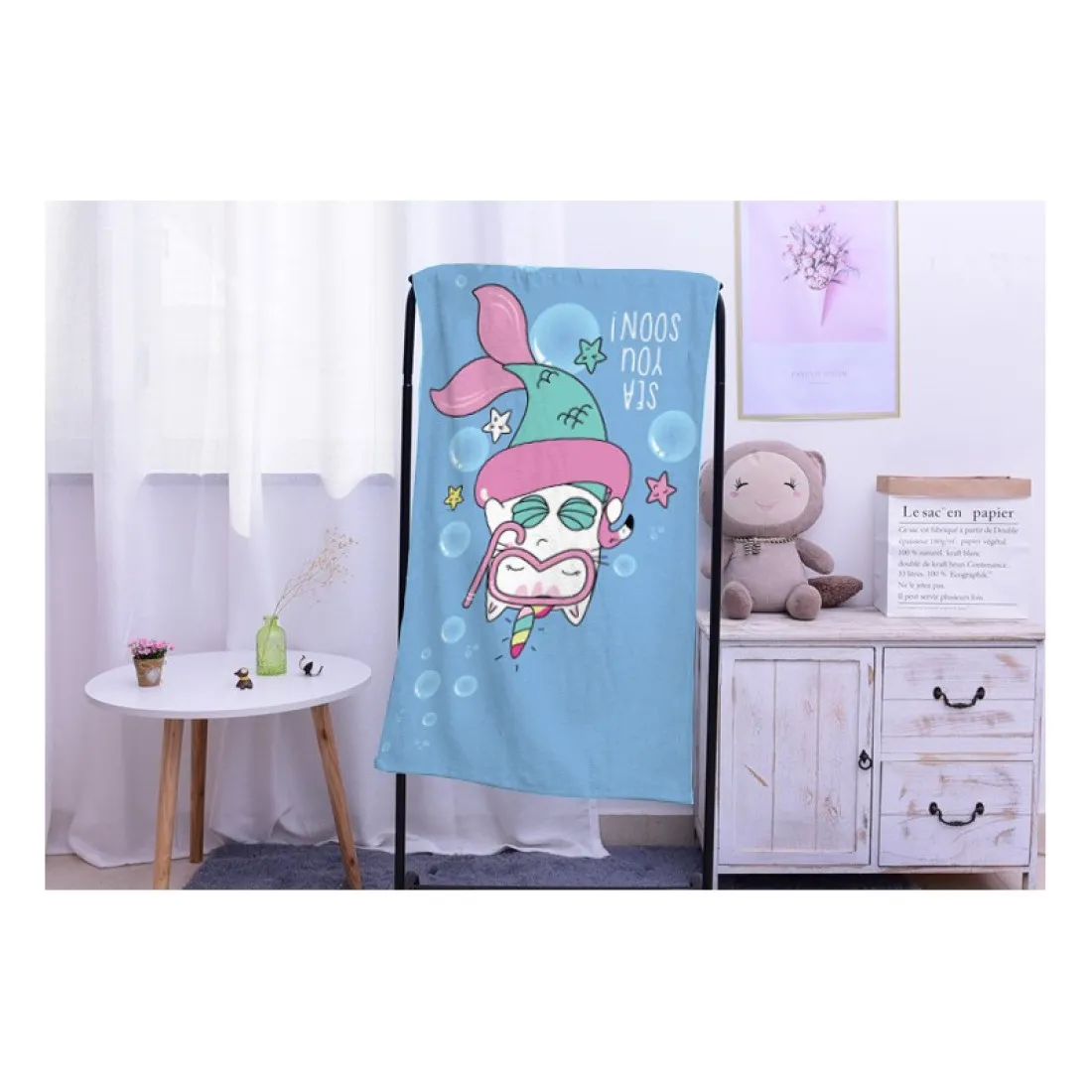 Plážová osuška Girl 150x70 cm