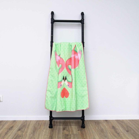 Plážová osuška Love Plameniaky 150x70 cm