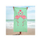 Plážová osuška Love Plameňáci 150x70 cm