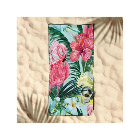 Plážová osuška Plameniak 150x70 cm