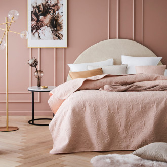 Prehoz na posteľ Leila - púdrovo ružový 170x210 cm