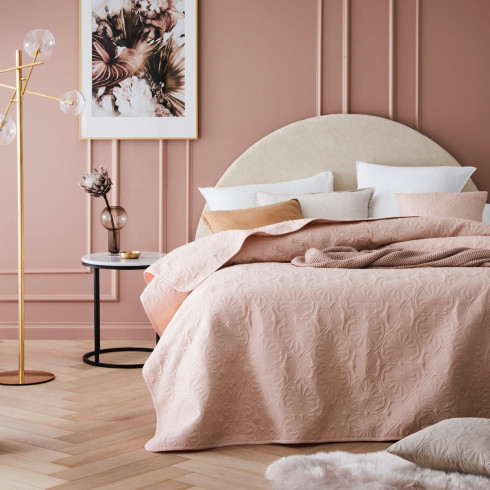 Prehoz na posteľ Leila - púdrovo ružový 170x210 cm