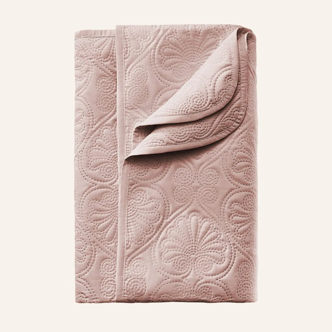 Prehoz na posteľ Leila - púdrovo ružový 170x210 cm