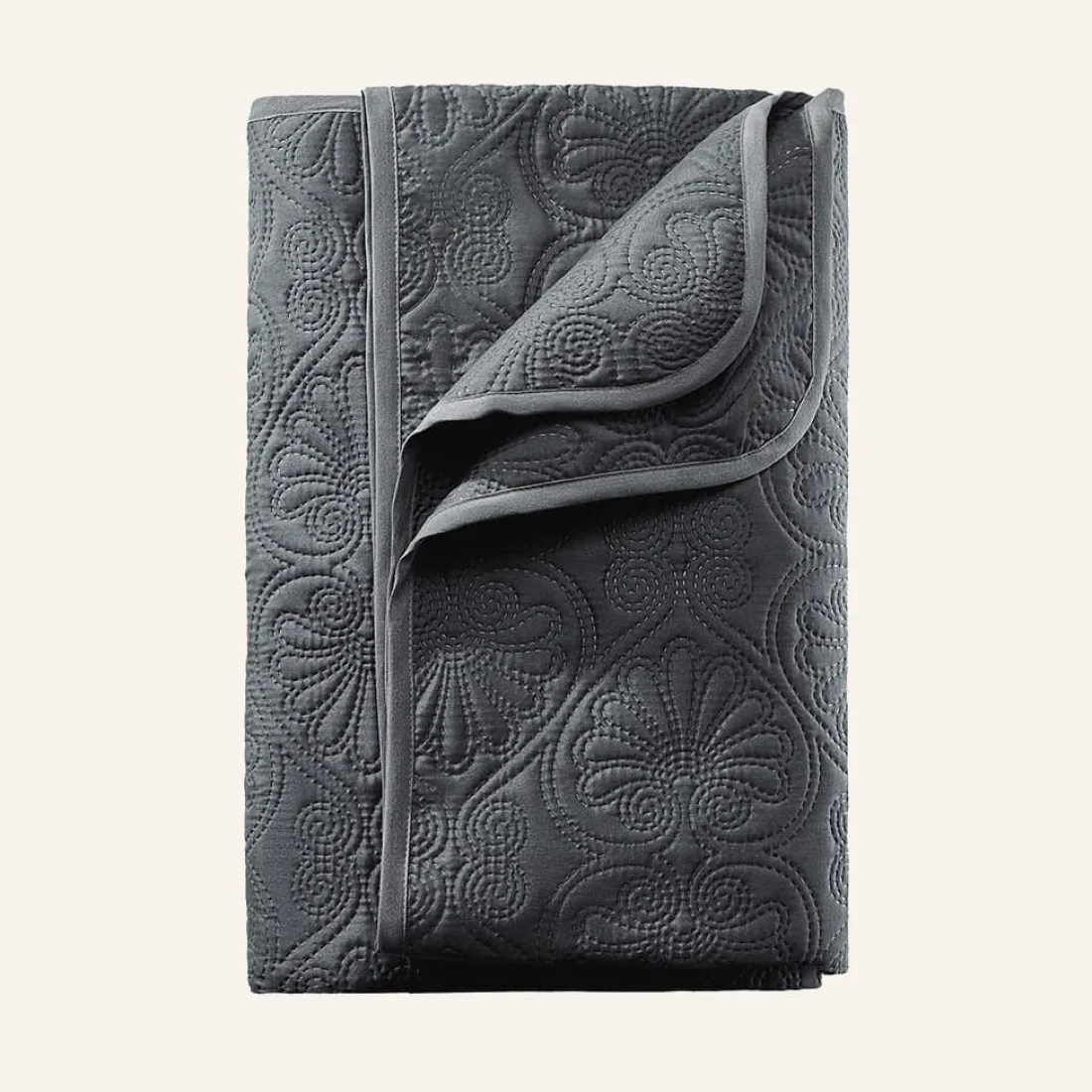 Přehoz na postel Leila - tmavě šedý 200x220 cm