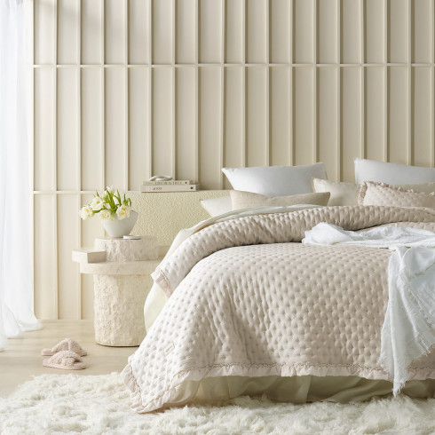 Přehoz na postel Molly - krémový 240x260 cm