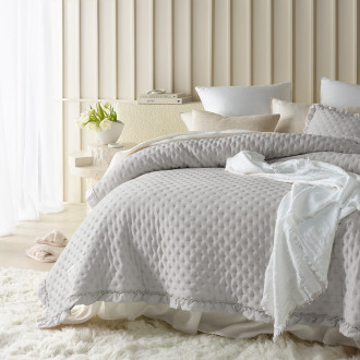 Prehoz na posteľ Molly - svetlo sivý 220x240 cm