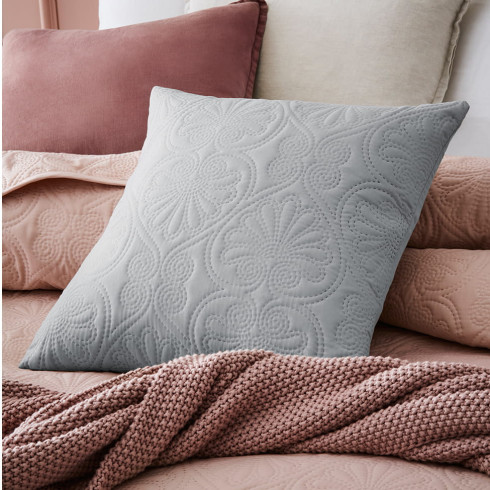 Svetlo sivá obliečka na vankúš Leila 45x45 cm