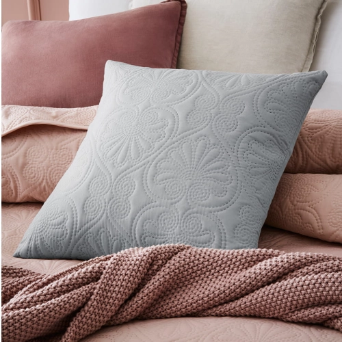 Světle šedé povlak na polštář Leila 45x45 cm