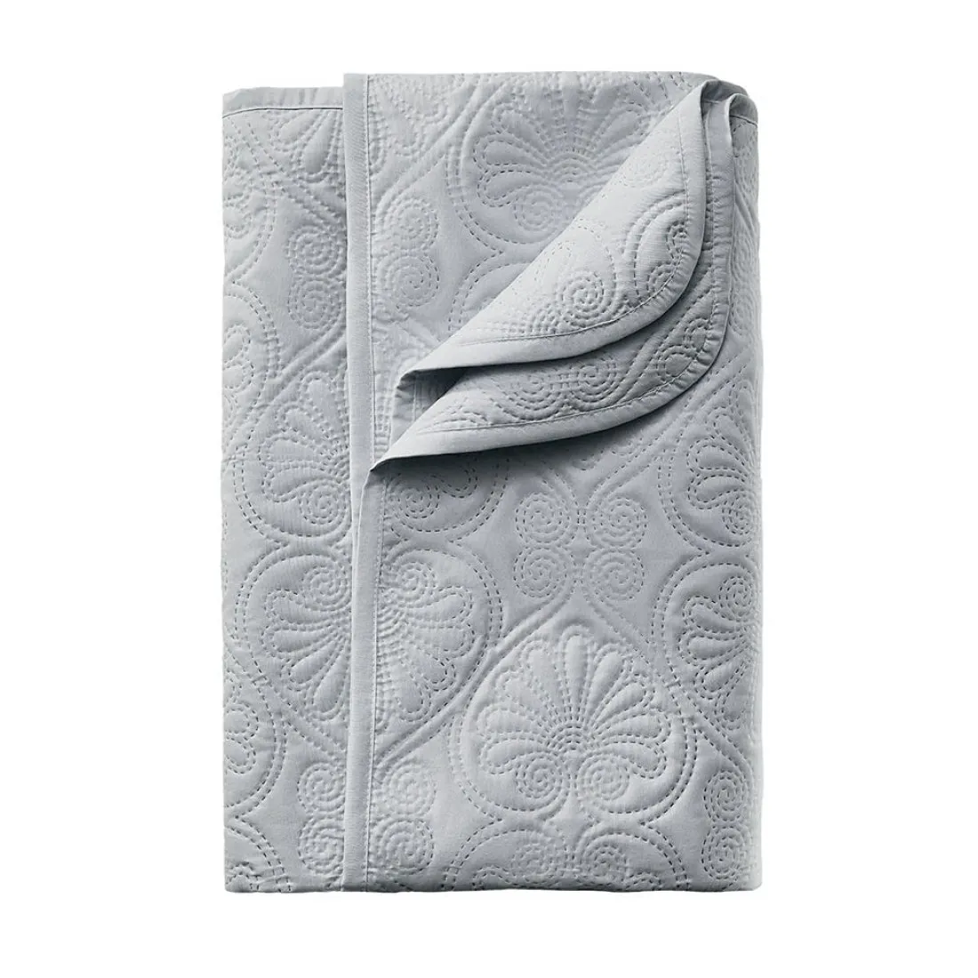 Svetlo sivý prehoz na manželskú posteľ Leila 200x220 cm