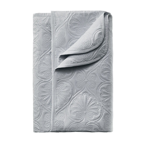 Svetlo sivý prehoz na manželskú posteľ Leila 200x220 cm