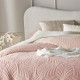 Velúrový prehoz na posteľ Feel - púdrovo ružový 170x210 cm