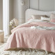 Velúrový prehoz na posteľ Feel - púdrovo ružový 200x220 cm