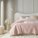Velúrový prehoz na posteľ Feel - púdrovo ružový 220x240 cm