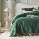 Velúrový prehoz na posteľ Feel - tmavo zelený 170x210 cm