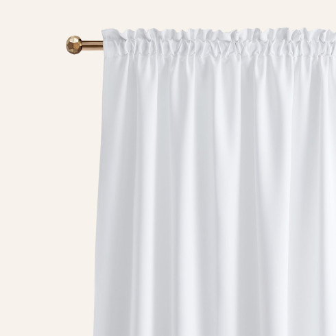 Zatemňujúci záves LAUREL - biely 140x250 cm - uchytenie riasiaca páska