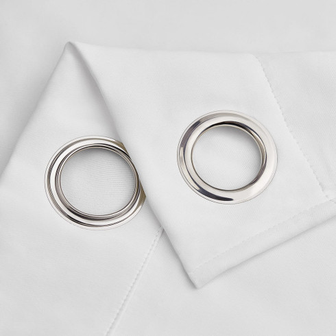 Zatemňujúci záves LAUREL - biely 140x280 cm - uchytenie dekoračné kolieska