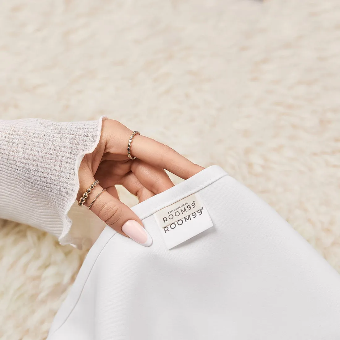 Zatemňujúci záves LAUREL - biely 140x280 cm - uchytenie dekoračné kolieska