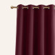 Zatemňovací závěs LAUREL - vínový 140x250 cm - nástavec s ozdobnými kolečky