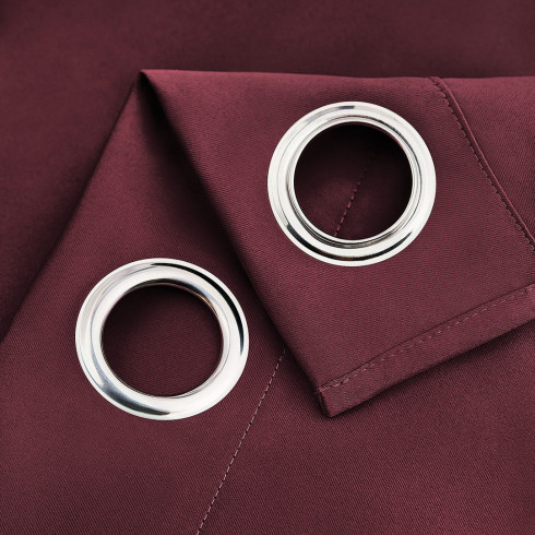 Zatemňovací závěs LAUREL - vínový 140x250 cm - nástavec s ozdobnými kolečky