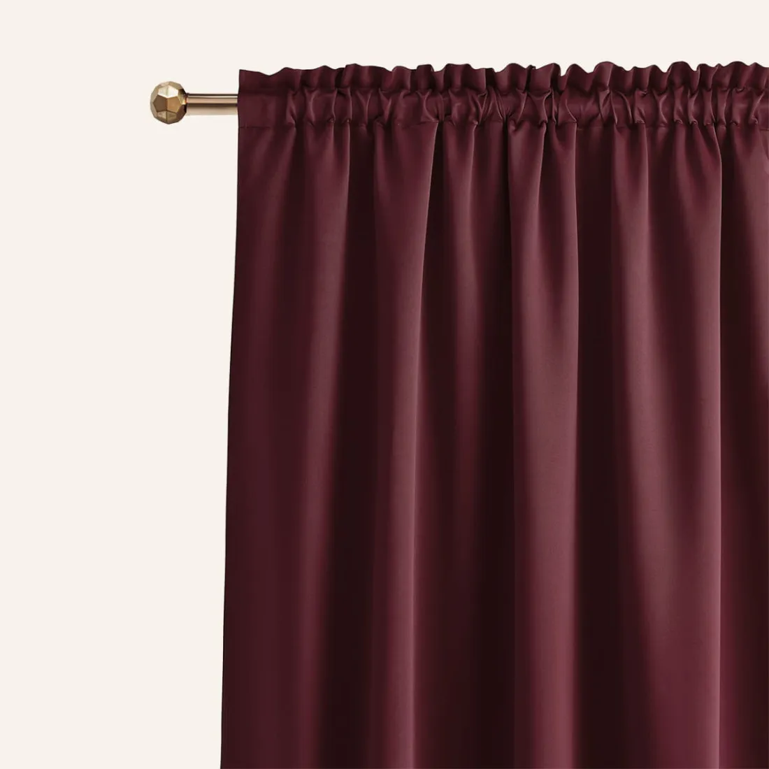 Zatemňovací závěs LAUREL - vínový 140x250 cm - zapínání na pásku