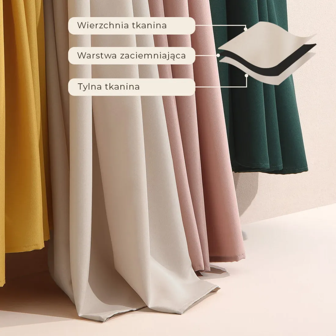 Zatemňujúci záves LAUREL - Dark blue 140x280 cm - uchytenie riasiaca páska