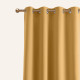 Zatemňovací závěs LAUREL - hořčice 140x250 cm - nástavec s ozdobnými kolečky
