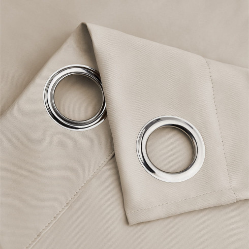 Zatemňujúci záves LAUREL - krémový 140x280 cm - uchytenie dekoračné kolieska