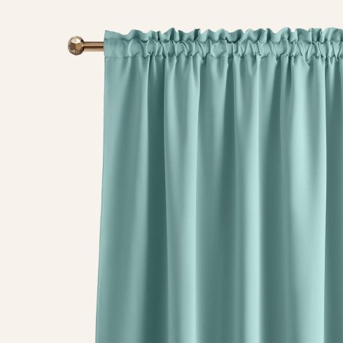 Zatemňujúci záves LAUREL - Mint 140x250 cm - uchytenie riasiaca páska Zatemňujúci záves LAUREL - Mint 140x250 cm - uchytenie riasiaca páska
