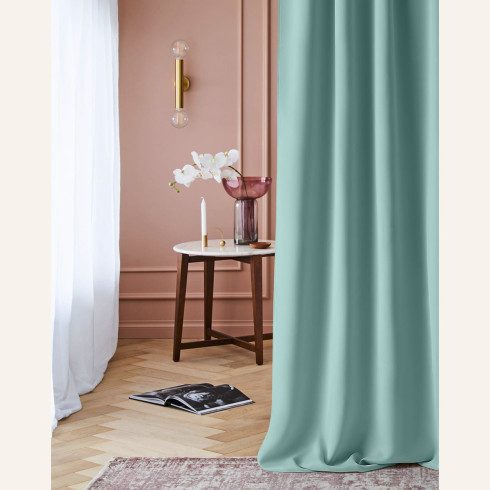 Zatemňujúci záves LAUREL - Mint 140x280 cm - uchytenie riasaca páska Zatemňujúci záves LAUREL - Mint 140x280 cm - uchytenie riasaca páska