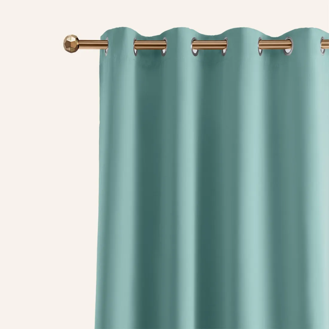Zatemňujúci záves LAUREL - Mint 140x250 cm - uchytenie dekoračné kolieska