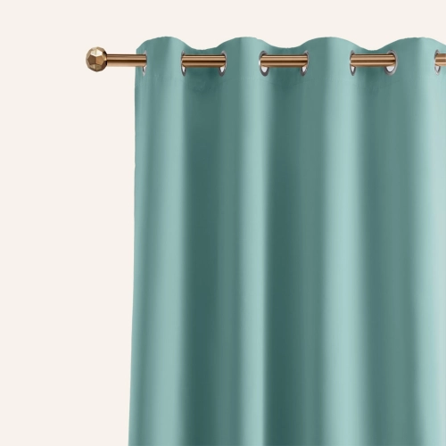 Zatemňovací závěs LAUREL - Mint 140x280 cm - nástavec s ozdobnými kolečky