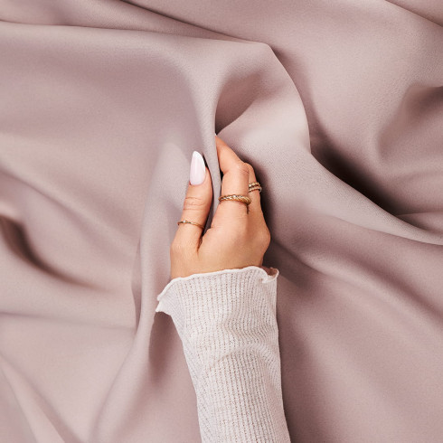 Zatemňujúci záves LAUREL - púdrovo ružový 140x280 cm - uchytenie dekoračné kolieska