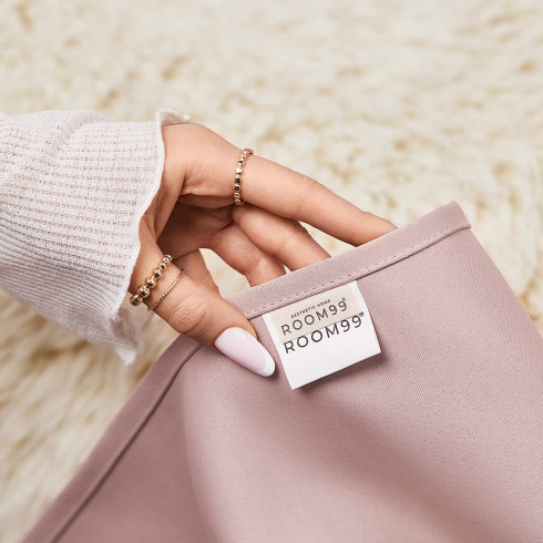 Zatemňujúci záves LAUREL - púdrovo ružový 140x280 cm - uchytenie riasacia páska