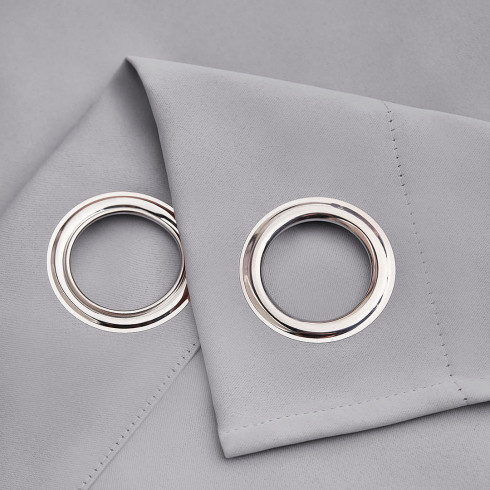 Zatemňujúci záves LAUREL - svetlo sivý 140x280 cm - uchytenie dekoračné kolieska