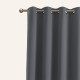Zatemňovací závěs LAUREL - tmavě šedý 140x250 cm - nástavec s ozdobnými kolečky