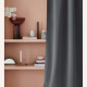 Zatemňovací závěs LAUREL - tmavě šedý 140x280 cm - nástavec s ozdobnými kolečky