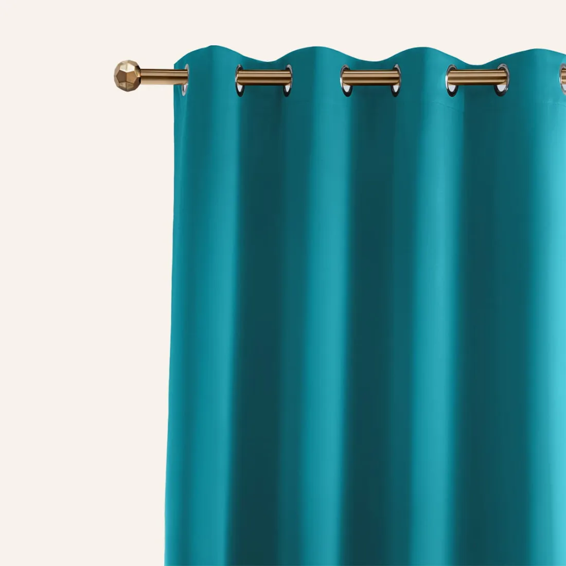 Zatemňujúci záves LAUREL - tyrkysový 140x280 cm - uchytenie dekoračné kolieska