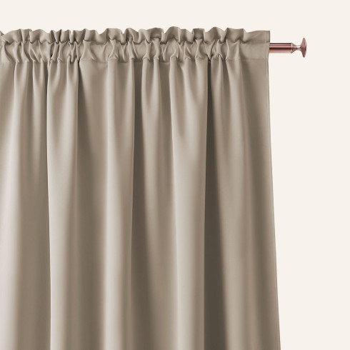 Záves Aura Beige - 140x250 cm - uchytenie riasiaca páska Záves Aura Beige - 140x250 cm - uchytenie riasiaca páska