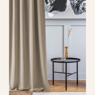 Záves Aura Beige - 140x250 cm - uchytenie strieborné dekoračné kolieska