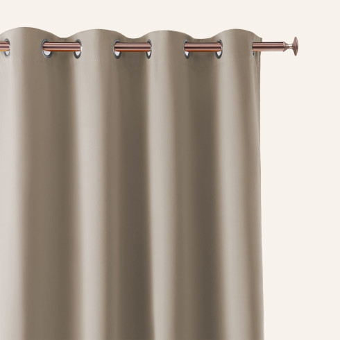 Záves Aura Beige - 180x280 cm - uchytenie dekoračné kolieska Záves Aura Beige - 180x280 cm - uchytenie dekoračné kolieska