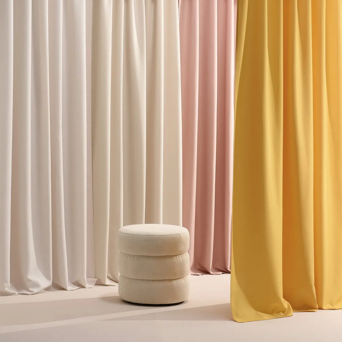 Závěs Aura Beige - 180x280 cm - uchycení řasící páska