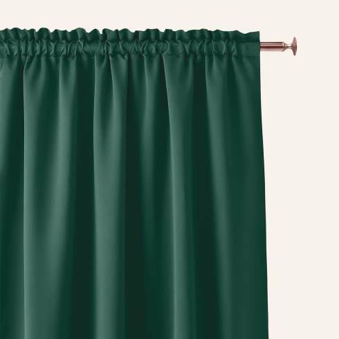 Závěs Aura Bottle Green -140x250 cm - uchycení řasící páska Závěs Aura Bottle Green -140x250 cm - uchycení řasící páska