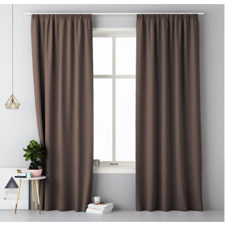 Záves AURA Nugat 140x250 cm - uchytenie riasiaca páska