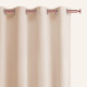 Záclona Aura Cream - 140x250 cm - nástavec s ozdobnými kolečky