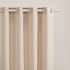 Záclona Aura Cream - 140x250 cm - nástavec s ozdobnými kolečky