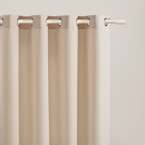 Záves Aura krémová - 140x250 cm - uchytenie dekoračné kolieska